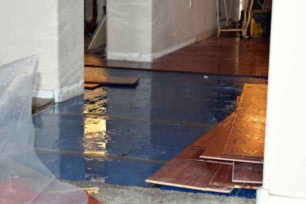 Professional Flood Damage Restoration technician working in Five Points, OH